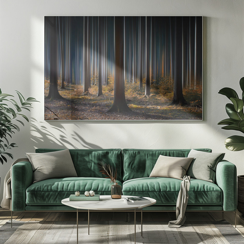 Artwork Mystic Wood20X16inches- White Frame