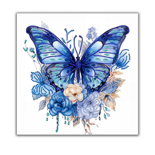 Wall Art - Blue butterfly big-Canvas Print