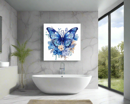 Wall Art - Blue butterfly big-Canvas Print