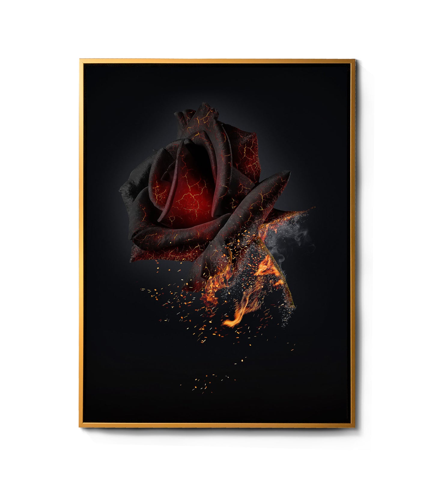 Canvas Print-Burning Rose-Wall art