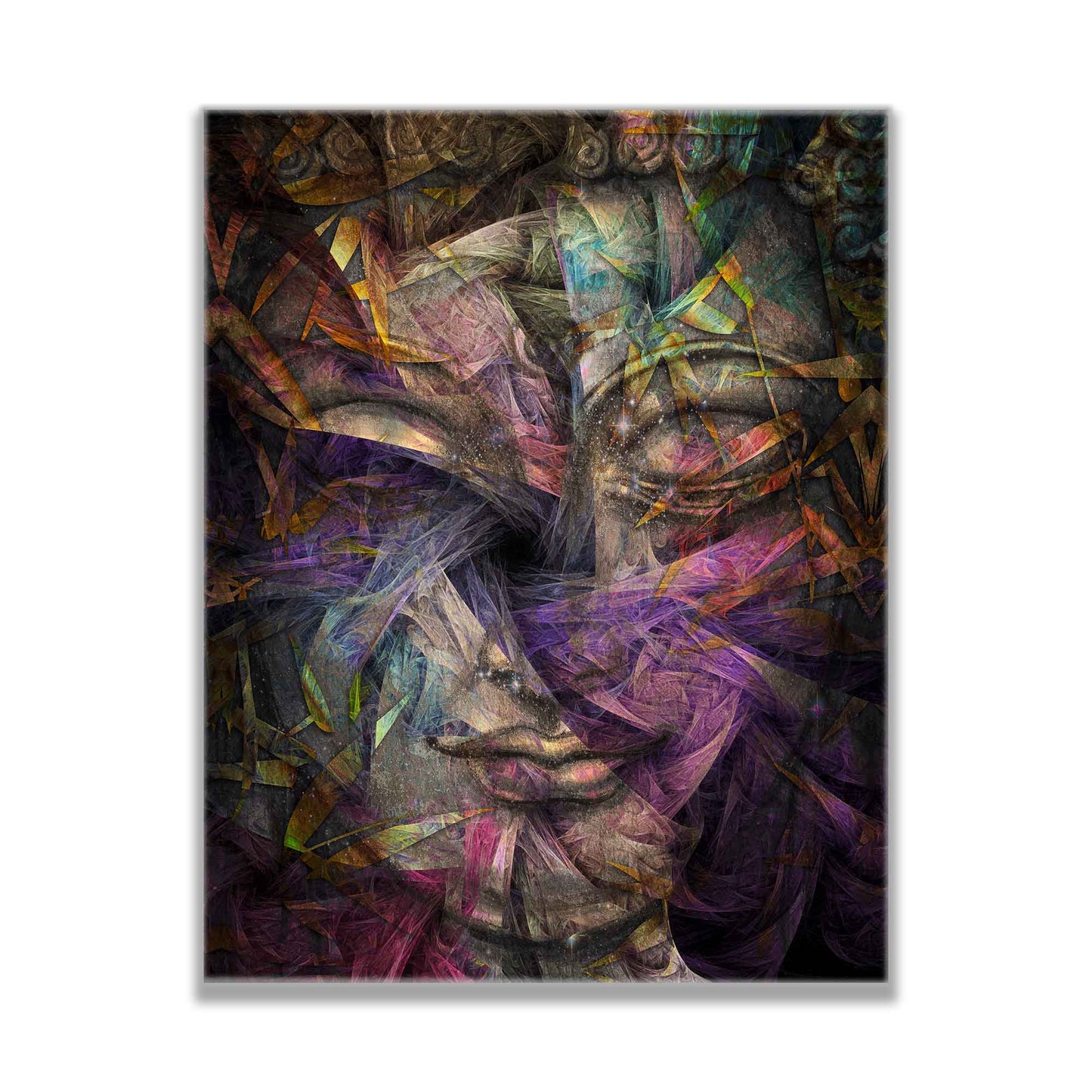 Dimensional Buddha -Fine Art Canvas- RGB varnish