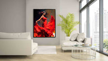 The red dress.  Modern and fine art. Finished with gold varnish. #3648-140