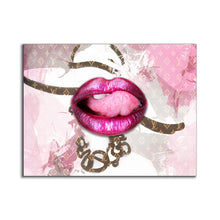 Pink Lips Overlay 48" x 36" canvas 4836-056