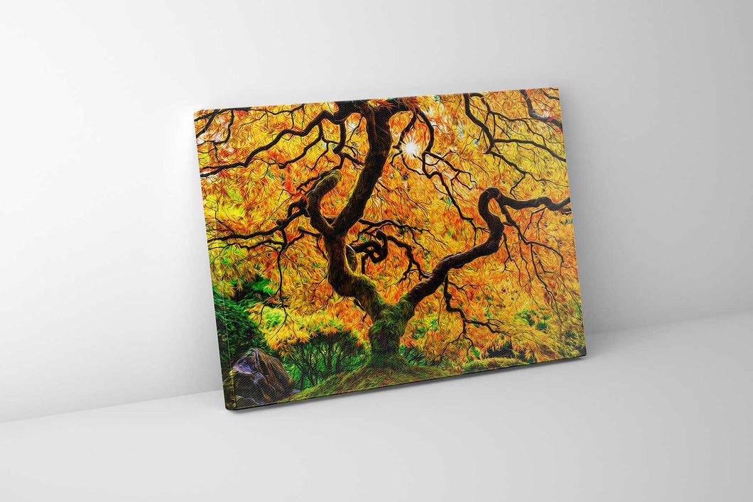 Canvas Print-Orange Tree-Nature Artwork