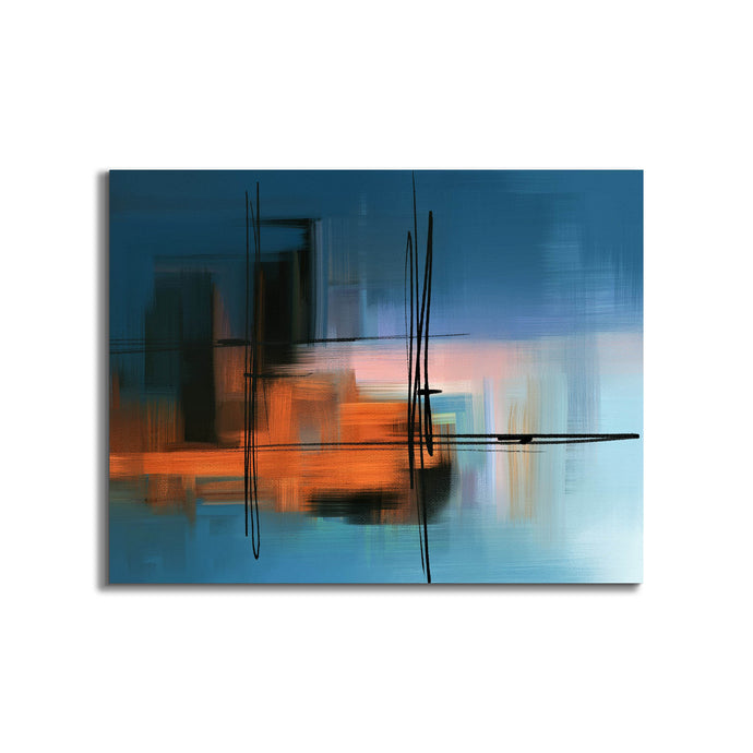 Hues of Blue Abstract Fine Art Canvas 4836-105