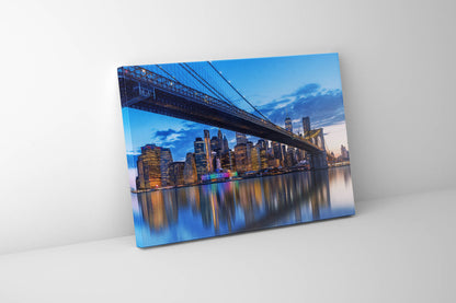 Wall Art-Stylized NYC Bridge Skyline-Canvas Print