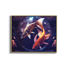 Canvas Print -Zodiac Pisces Fish Symbol-Wall Art