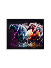 Digitally Painted 4 Horses