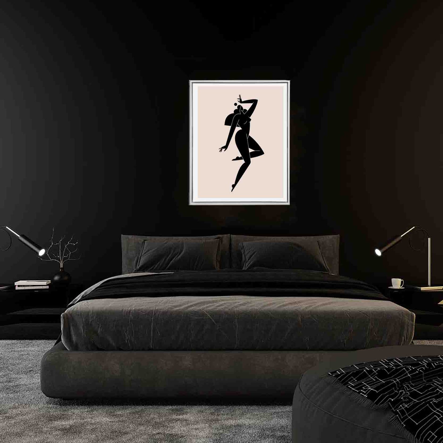 Female silhouette art -Wall Decor-Canvas Print