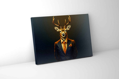 Chief deer- Modern art-Wildlife Canvas Art  #4836-134