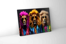 The three cool lions. Canvas 48" wide x 36" #4836-136