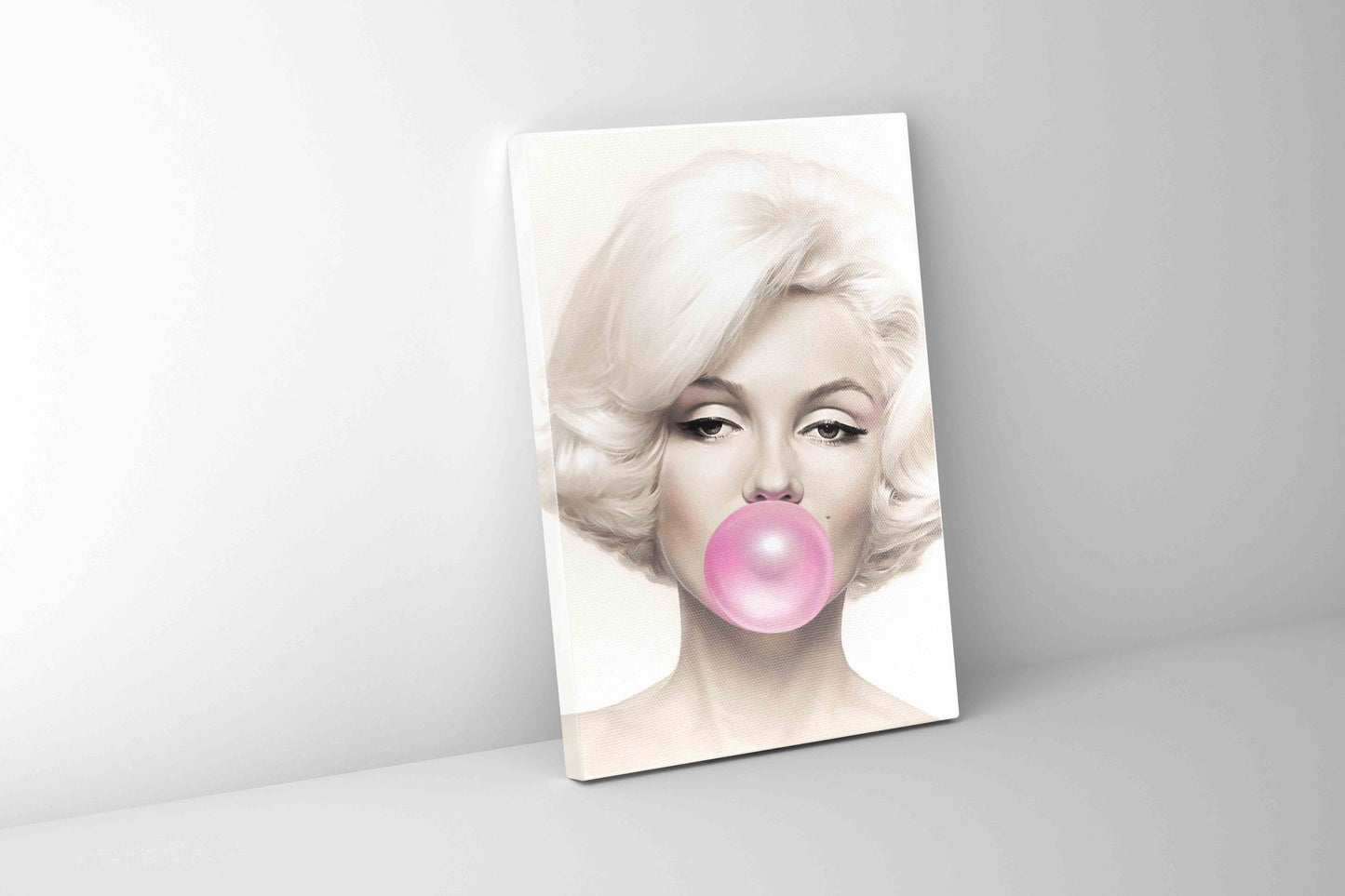 Marilyn in pink-Wall art decor-Glittery pink hand-applied