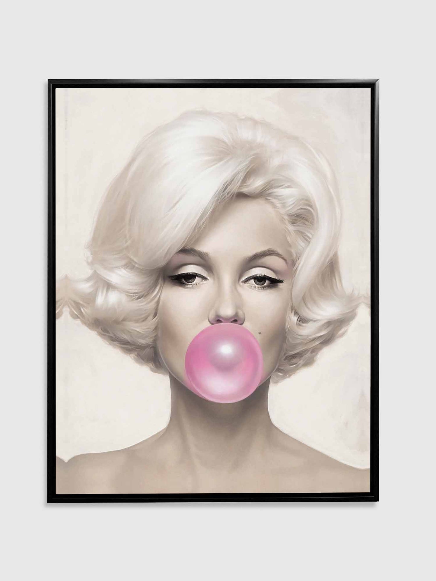 Marilyn in pink-Wall art decor-Glittery pink hand-applied