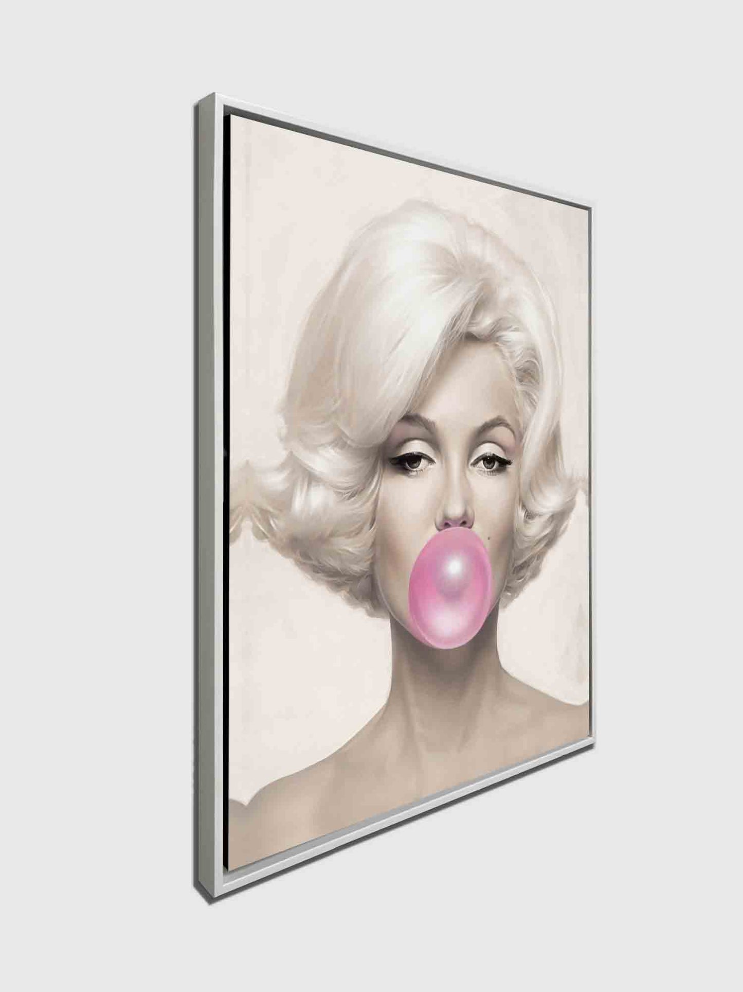 Marilyn in pink-Wall art decor-Glittery pink hand-applied