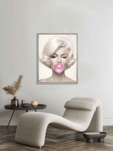 Marilyn in pink. Wall art decor. Glittery pink hand-applied. Ready to hang #4836-142