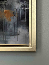Autumn abstract canvas print-Minimalist art gold, beige, black and white - Modern Art # 4836-146