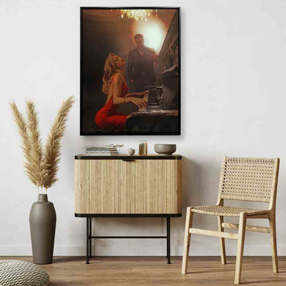 Wall Art-The piano at night. Fine art. Canvas Print Atwork