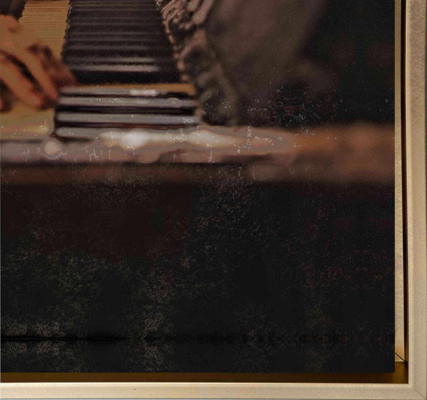 Wall Art-The piano at night. Fine art. Canvas Print Atwork