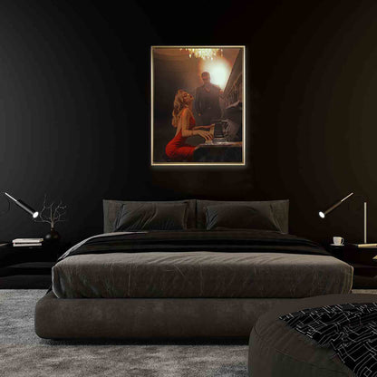 Wall Art-The piano at night. Fine art. Canvas Print Atwork