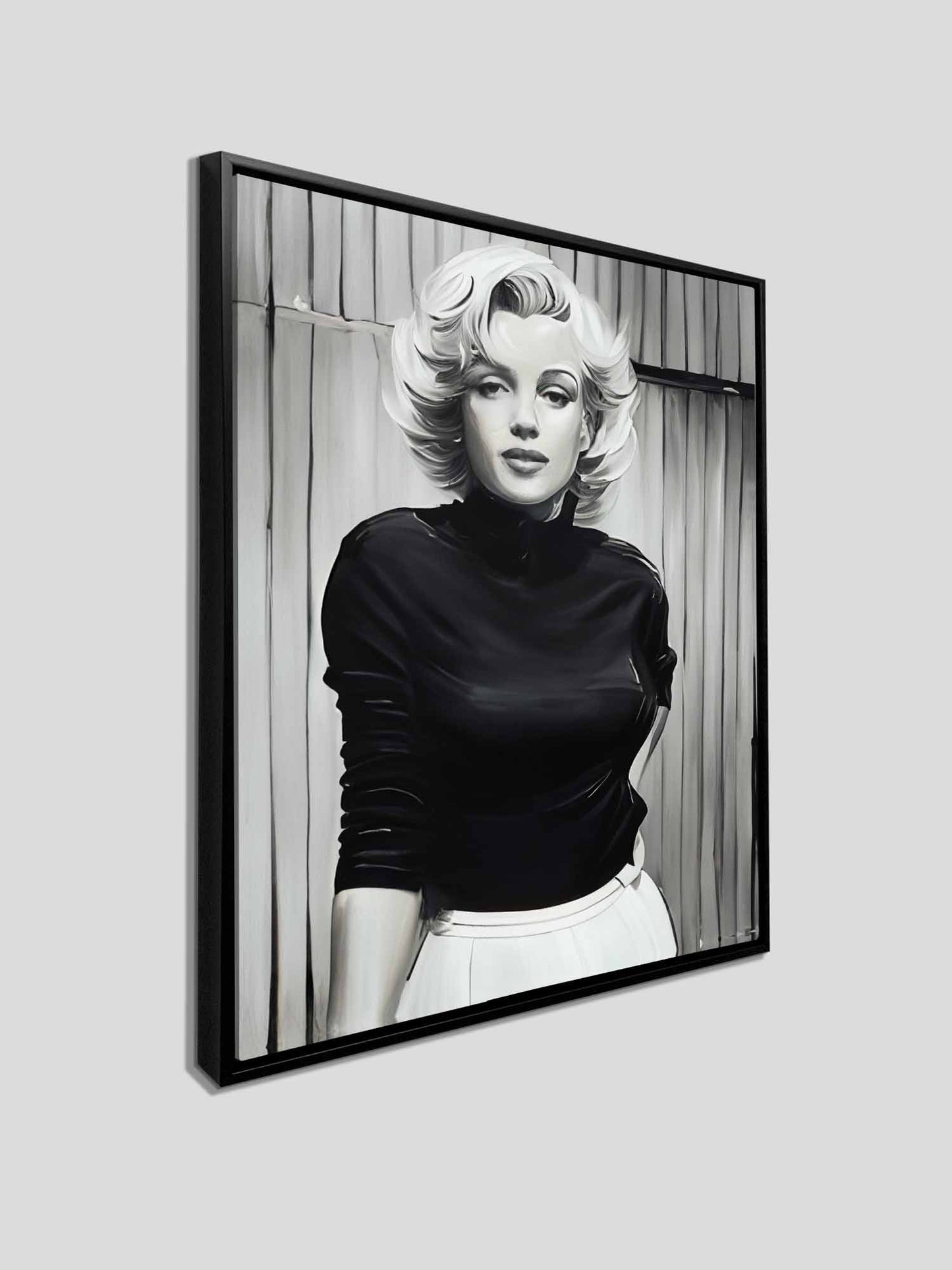 Marilyn in Black and White - Wall decor - Canvas Fine Art -Diamond varnish