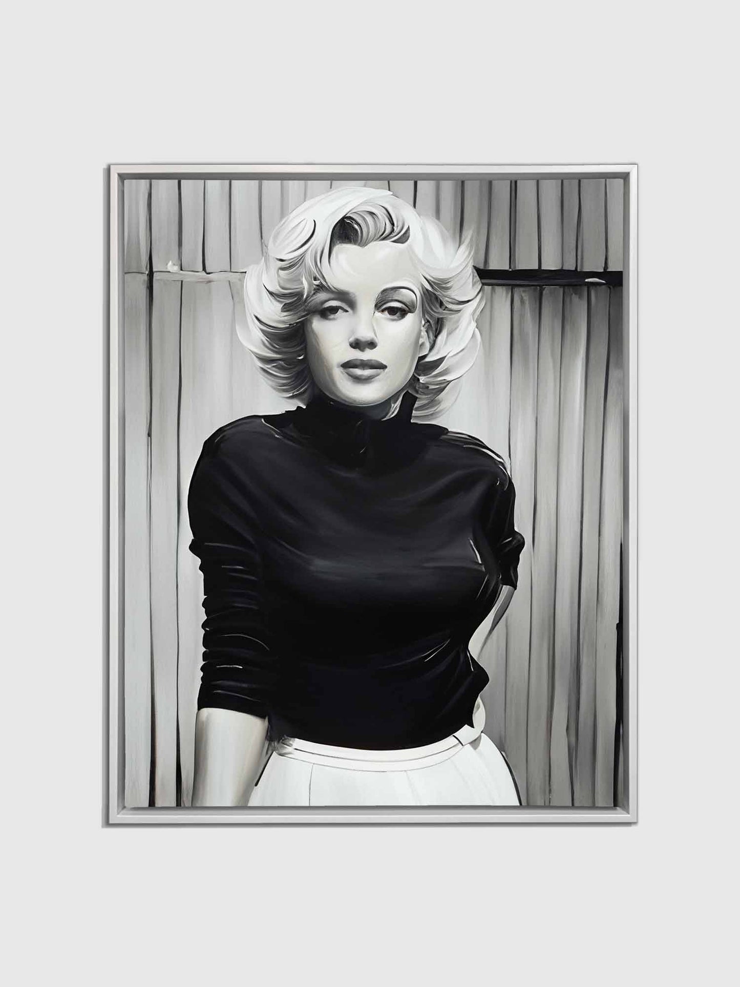 Marilyn in Black and White - Wall decor - Canvas Fine Art -Diamond varnish