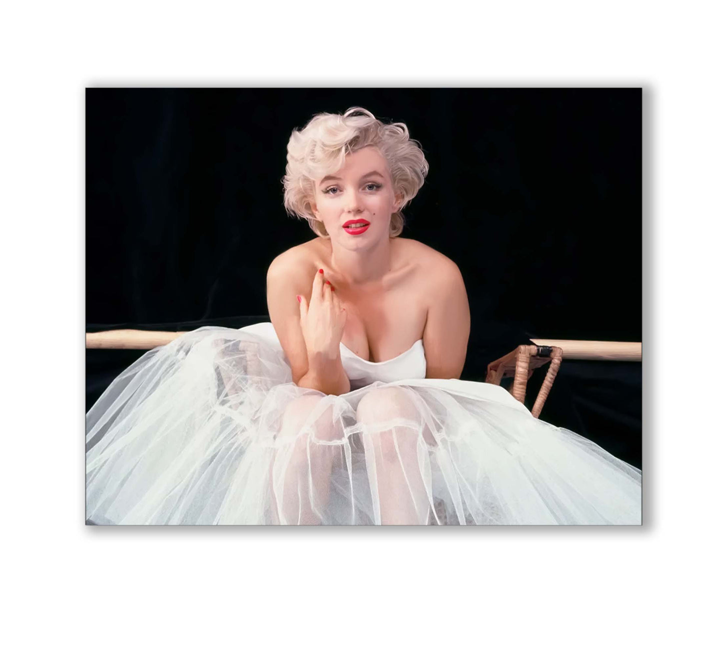 Marilyn in White Dress-Wall art decor-Fine Art-Diamond varnish