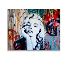 Pop and Urban Art Canvas of Marilyn - Wall art decor- Modern Artwork-Diamond varnish