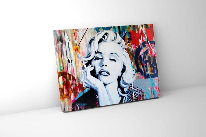 Pop Art Canvas of Marilyn - Wall art decor-Moden Art-Hand applied diamond varnish #4836-166