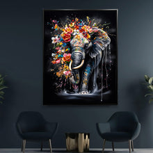 Wildlife Canvas Art -Colorful Elephants- WallDecor-RGB Vanish