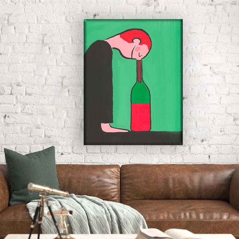 Canvas Wall Art- Enjoyment of wine- Wall Decor