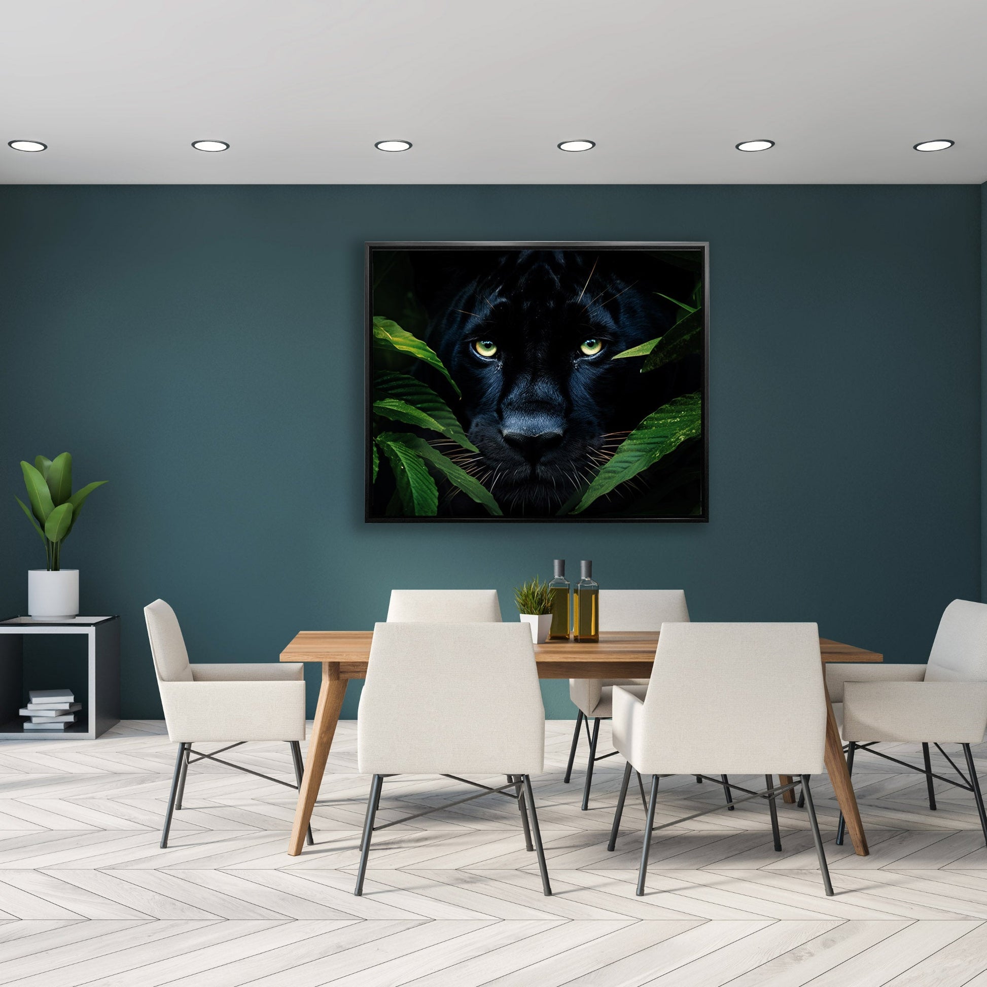 Wildlife Canvas Art - Rare Black Jaguar - Wall Decor-RGB Vanish Wall Artwork 0