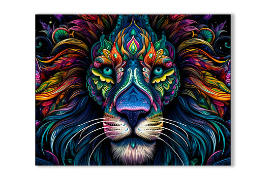 Wildlife Canvas Art - Colorful Lion's - Wall Decor-RGB Vanish