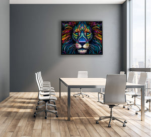 Wildlife Canvas Art - Colorful Lion's - Wall Decor-RGB Vanish