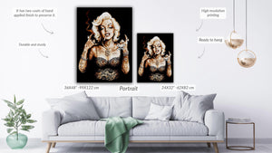 Metal head Marilyn-Wall decor-Canvas Artwork