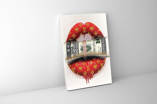 Canvas Wall Art "Put your money where your mouth is" Wall Decor