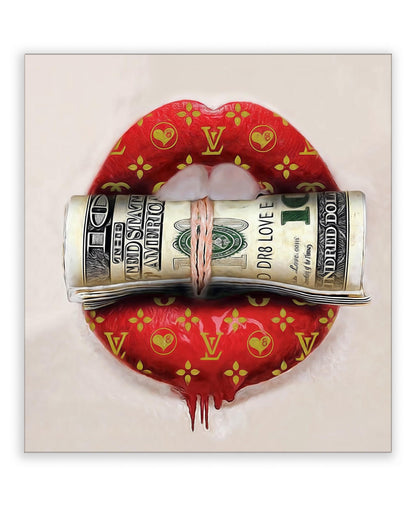 Canvas Wall Art "Put your money where your mouth is" Wall Decor