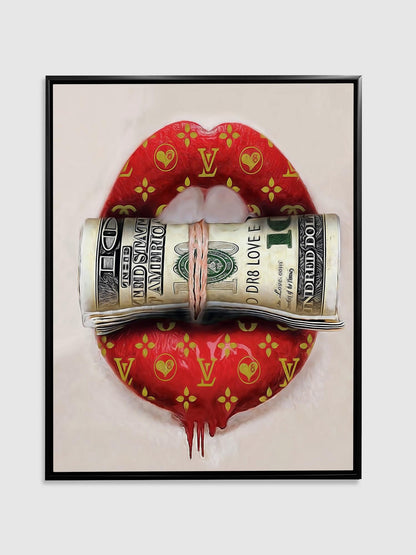 Canvas Wall Art "Put your money where your mouth is" Wall Decor