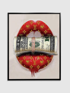 Canvas Wall Art "Put your money where your mouth is" Wall Decor