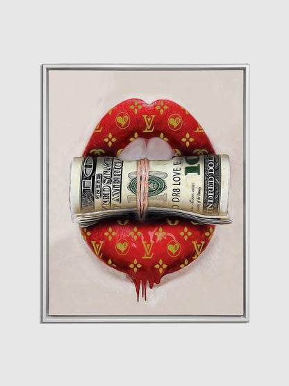 Canvas Wall Art "Put your money where your mouth is" Wall Decor