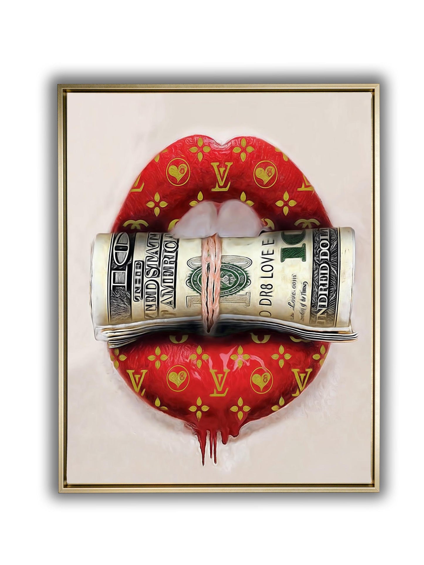 Canvas Wall Art "Put your money where your mouth is" Wall Decor