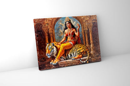 Parvati Canvas Wall Art-Indian Art-Spiritual Wall Art