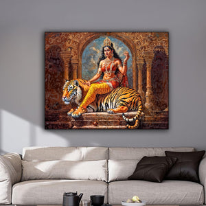 Parvati Canvas Wall Art-Indian Art-Spiritual Wall Art