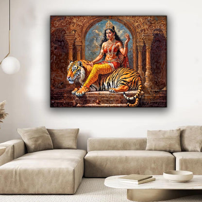 Parvati Canvas Wall Art-Indian Art-Spiritual Wall Art