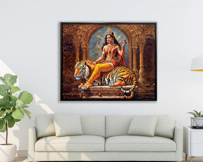 Parvati Canvas Wall Art-Indian Art-Spiritual Wall Art