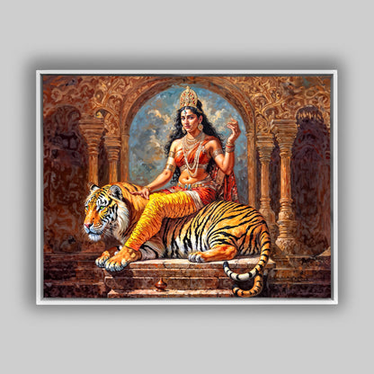 Parvati Canvas Wall Art-Indian Art-Spiritual Wall Art