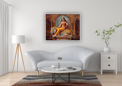 Parvati Canvas Wall Art-Indian Art-Spiritual Wall Art