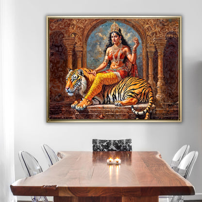 Parvati Canvas Wall Art-Indian Art-Spiritual Wall Art