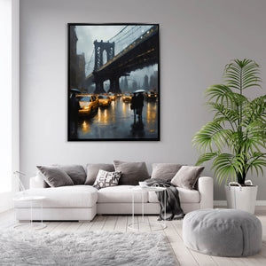Wall Art-Stylized NYC Bridge Skyline-Canvas Print