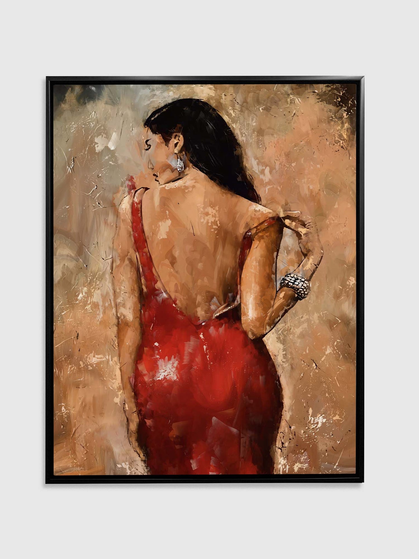 Lady in Red Fine Art Canvas 48X36
