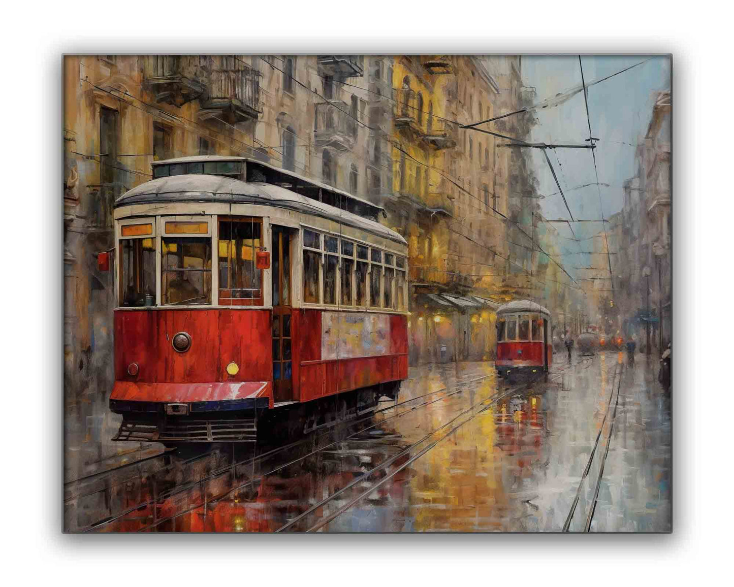 Vintage Street Car/Tram  48" x 36"